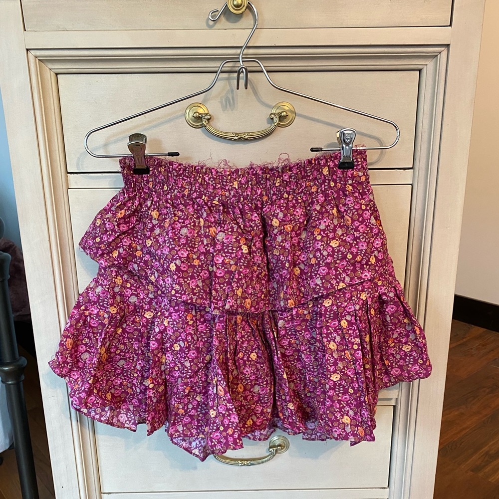 LoveShackFancy Ruffle Mini Skirt - Picture 3 of 4